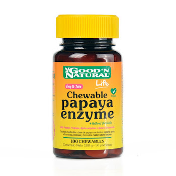 Good N Natural Papaya Enzyme Natural Probiotic Sabor Papaya Frasco x 100 Tabletas  