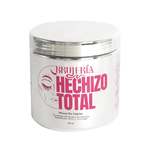 Mascarilla Capilar Hechizo Total Brujería Capilar x 400 ml Brujería Capilar Tratamiento x 1 Dale a tu cabello un shock de nutrición con nuestra Mascarilla Hechizo Total que es una bomba capilar con magia natural, diseñada para recuperar la suavidad, el brillo y la fuerza del cabello seco, ma
