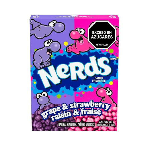 Dulces Nerds Candy Uva Y Fresa X 46 gr