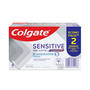 Crema Dental Colgate Sensitive Pro Alivio Inmediato White 2 und x75 ml  