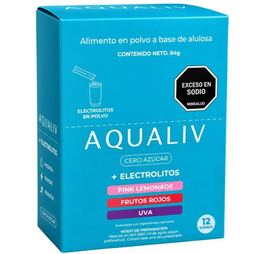 Electrolitos Sin Azúcar Sabor Mixto  AQUALIV Caja x 12