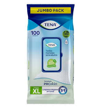 Toallas Húmedas Tena 3 en 1 Paquete x 100 und  