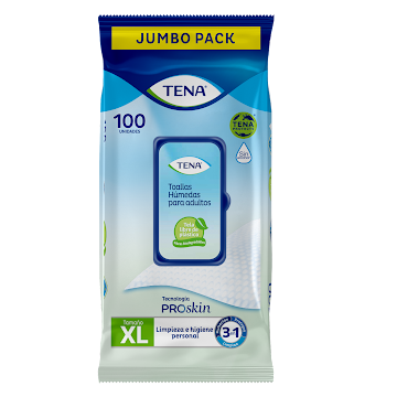 Toallas Húmedas Tena 3 en 1 Paquete x 100 und  