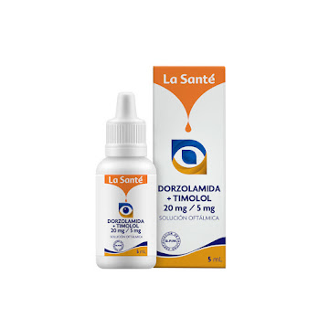 Dorzolamida + Timolol   20mg/5mg La Sante Frasco x 5 ml  