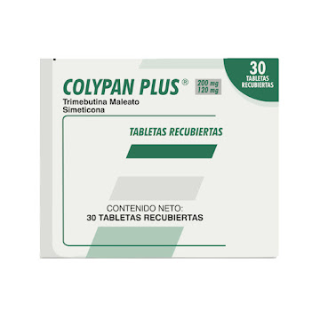 Colypan Plus Trimebutina + Simeticona 200mg/120mg Farmacol Caja x 30 Tabletas  