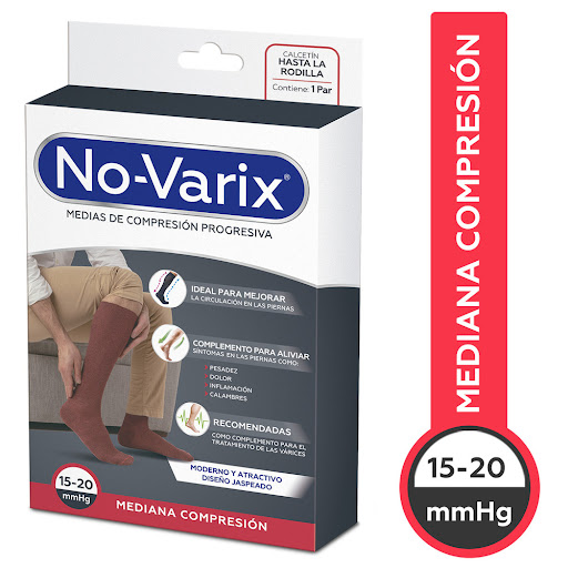 Medias No Varix Hombre 15-20 Mmhg Azul Talla S x 1 Par
