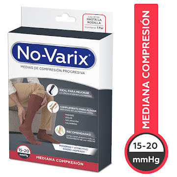 Medias No Varix Hombre 15-20 Mmhg Azul Talla S x 1 Par  