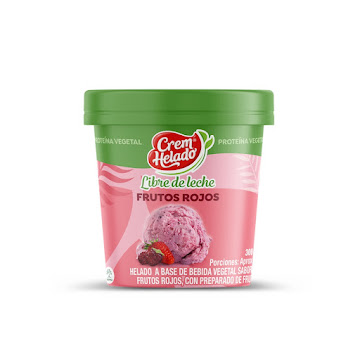 Helado Crem Helado Libre   de Leche Sabor Frutos Rojos Vaso x 300 gr 