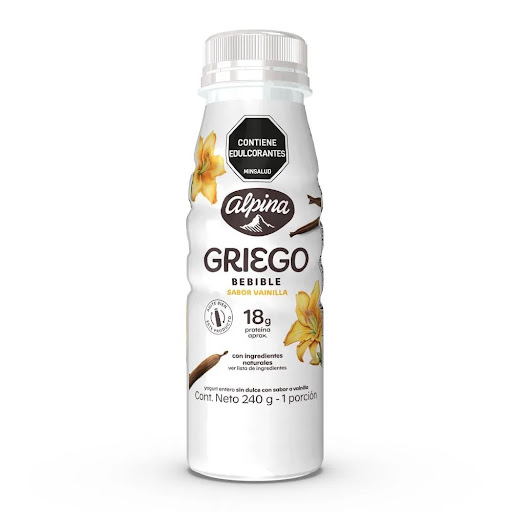 Yogurt Alpina Griego   Bebible Vainilla x 240 gr