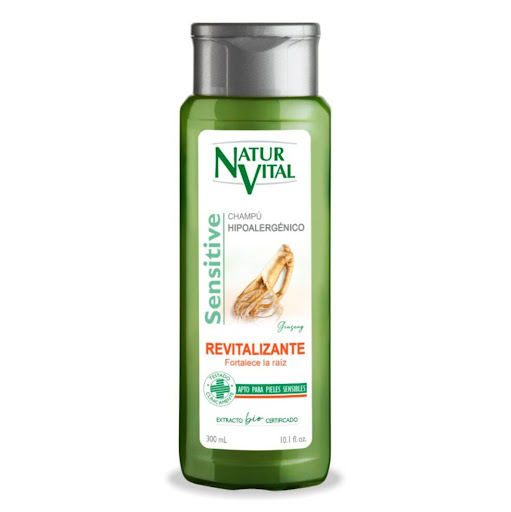 Champú Naturvital Revitalizante Ginseng Sensitive 300 cm³ NATURVITAL Frasco x 1 Und 