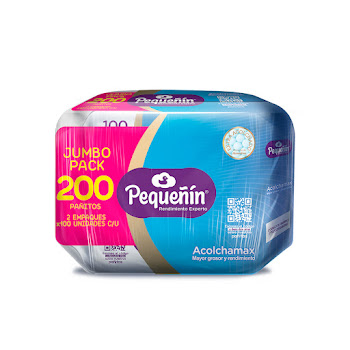 Toallitas Húmedas   Pequeñín Acolchamax Jumbo Pack x 200 und  