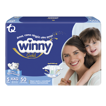 Pañal Winny Gold Etapa 5 XXG Paquete x 50 und  