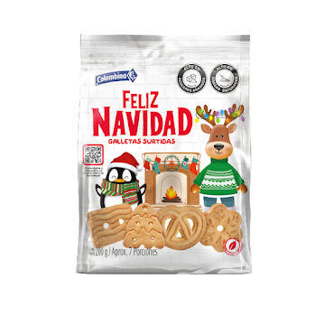 Galletas Colombina   Bolsa Feliz Navidad 220gr Nav18 