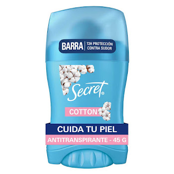 Desodorante Antitranspirante Secret Mujer En Barra Powder Protect Cotton Frasco x 45 gr  