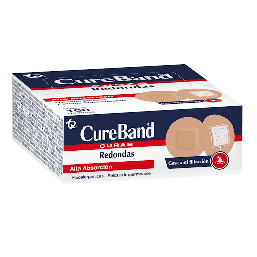 Cura Cure Band Medical Redondas x 100 und