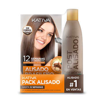 Alisado Brasileño Kativa x 225 ml + Shampoo Pos Alisdo Kativa x 250 ml  