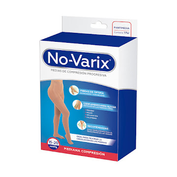 Medias No Varix Pantimedia Mediana Compresión Transparente L x 1 und  