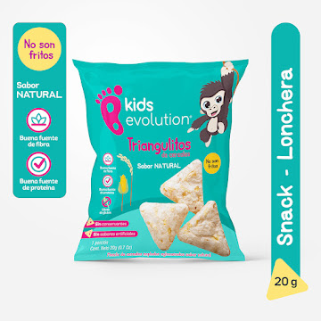 Snacks Cereales Kids   Evolution Sabor Natural Paquete Fracción x 20 gr 