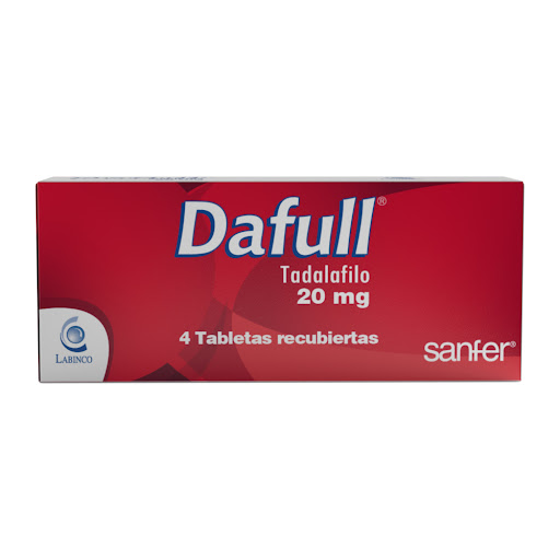 Dafull Tadalafilo 20mg Labinco Caja x 4 Tabletas 