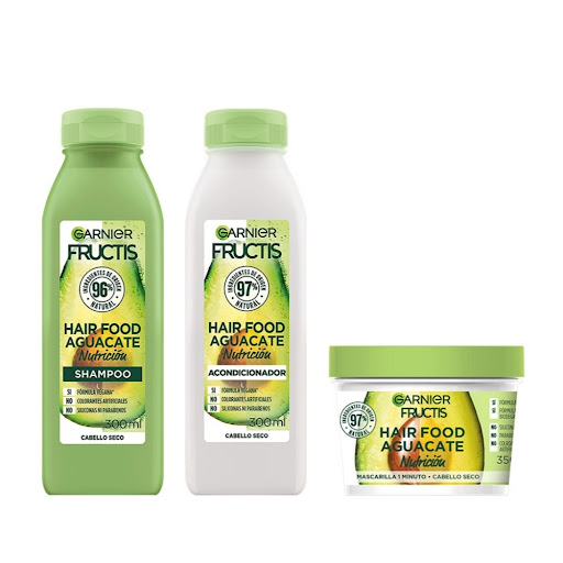 Combo Hair Food Aguacate Fructis Shampoo + Acondicionador + Mascarilla Tripack x 3 und