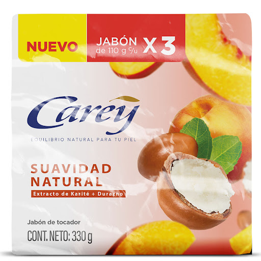 Jabón Carey Suavidad Natural 110 gr x 3 und