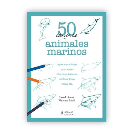 50 Dibujos De Animales Marinos Hispano Europea Libro x 1.0 50 dibujos de animales marinos   Aprende a dibujar fácilmente, gracias a un método paso a paso muy sencillo, tiburones, ballenas, delfines, focas, orcas y otras especies marinas  Muy ligeramente y con