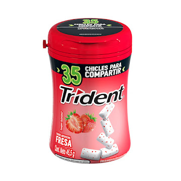 Chicle Trident Frasco Fresa x 45.5 gr  