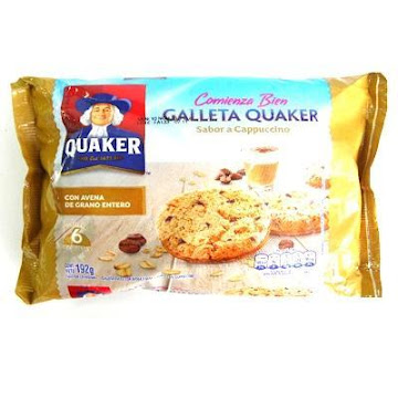 GALLETAS QUAKER  AVENA   DE GRANO ENTERO CAPPUCCINO X6PAQ. X192G 