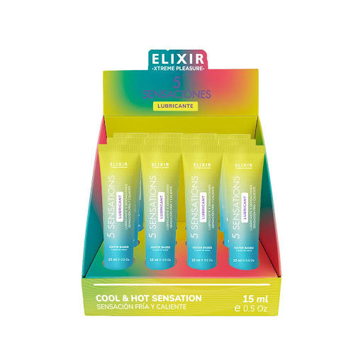 Caja x 12 Lubricantes 5 Sensaciones Elixir 15 ml - Verde Elixir Caja x 12 unidades de 15 ml c/u x 12