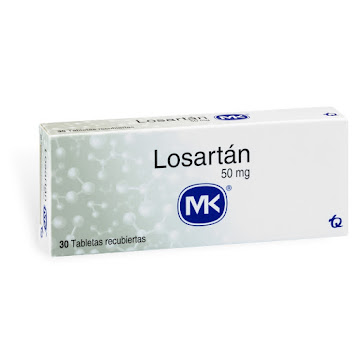 Losartan MK 50 mg Caja x 30 Tabletas  