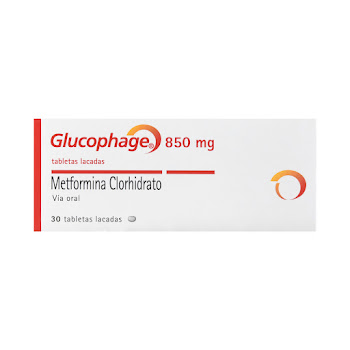 Glucophage Metformina Clorhidrato 850 mg Merck Caja x 30 Tabletas  