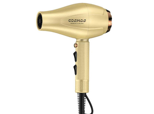 SECADOR DE PELO ORION- CMS-503 Cosmos Caja x 1 El Secador de pelo Orión de Cosmos es un potente secador de  2200 vatios que proporciona resultados de secado rápidos y eficaces. Su elegante color dorado añade un toque de elegancia a tu rutina de cu