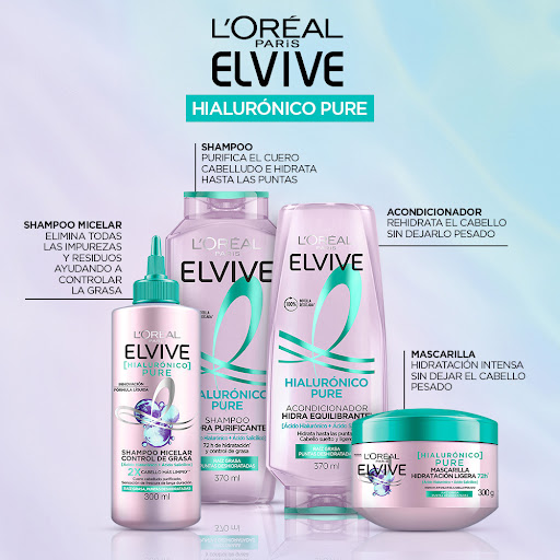 Acondicionador Elvive Pure Acido Hialuonico x 370 ml