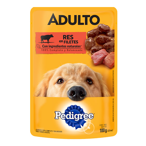 Comida Húmeda Para Perro Pedrigree Adultos Res x 100 gr
