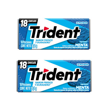 Chicle Trident Menta 30.6 gr x 2 und  
