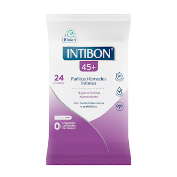 Pañitos Húmedos Intibon Humectante Para Mujer 45+ Paquete x 24 und  