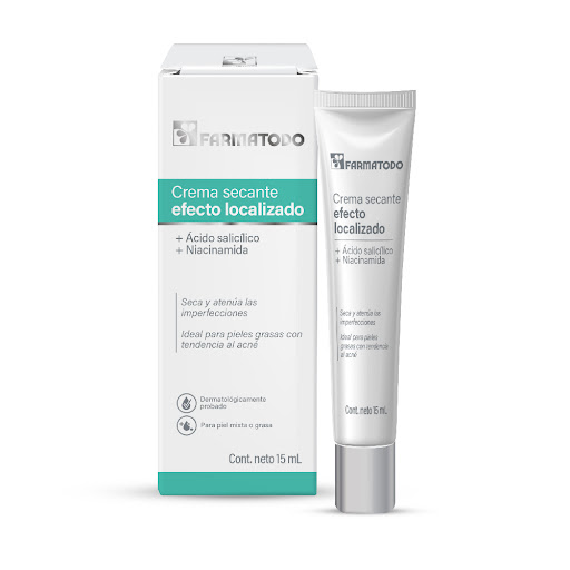 Crema Secante Farmatodo Con Ácido Salicílico + Niacinamida  x 15ml