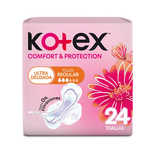 Toallas Femeninas Kotex Comfort y Protección Ultradelgadas Bolsa x 24 und
