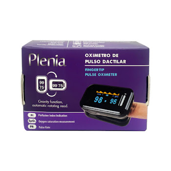 Pulsoxímetro Plenia Adulto Color Negro x 1 und  