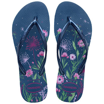 Sandalias Havaianas Slim   Organic Azul T35-36 x 1 par 