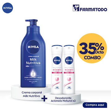 35% Combo Crema corporal Milk 1L + 2 und Deo Aclar  