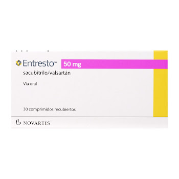 Entresto Sacubitrilo Valsartán 50 mg Novartis Caja x 30 Comprimidos  