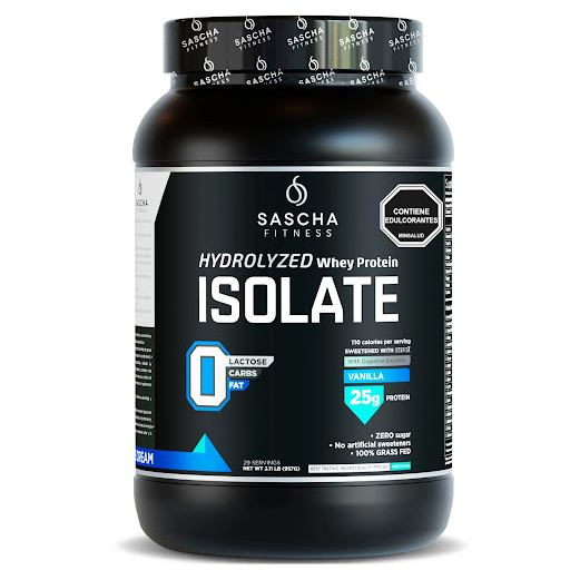 Proteína Isolate Sascha Fitness Vainilla Tarro x 957 gr