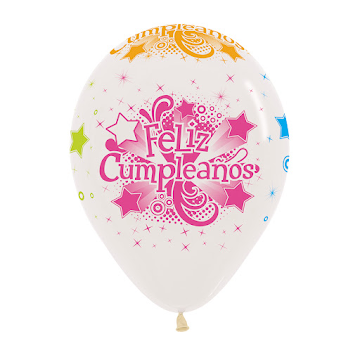 Globos Sempertex Felix Cumpleanos Neon R-12 Infinity x 12 und  