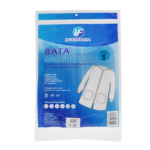 Bata Multiusos Inverfarma Talla S Diferentes Colores Paquete x 1 und