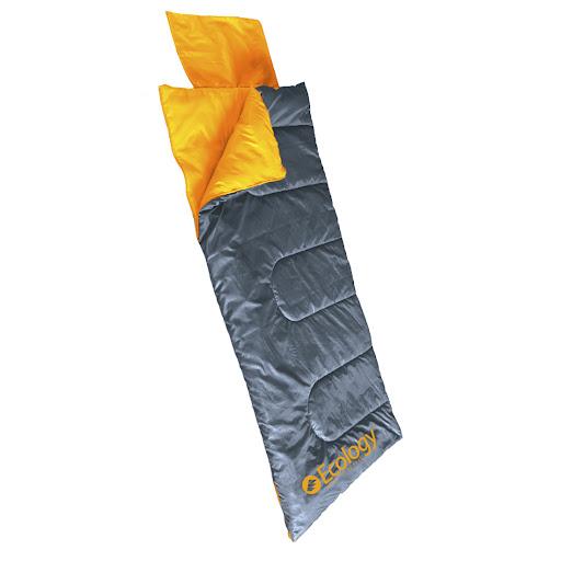 Bolsa Saco De Dormir Ecology Individual A Doble Con Almohada Inflable (Gris/Azul) Ecology Bolsa x 1 