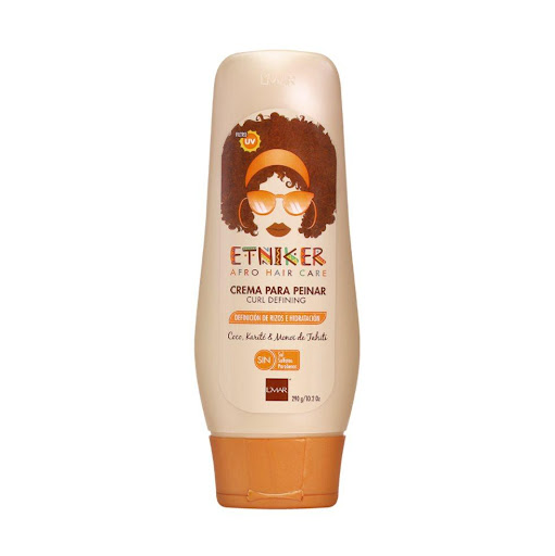 CREMA DE PEINAR ETNIKER 290GR ETNIKER 290gr x 1 L´MAR pensando en la diversidad de estos y sus características, ha desarrollado una línea única y eféctiva; para darle vida y despertar el atractivo de la mujer afro. La crema para peinar curl definin