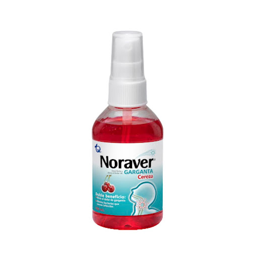 Noraver Garganta Benzocaina 2% Tecnoquímicas Cereza Spray x 120 ml
