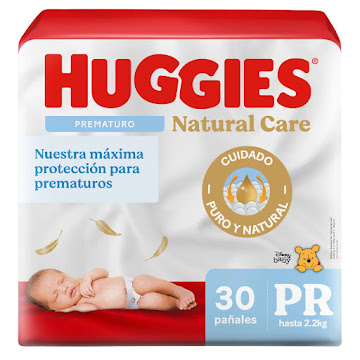 Pañales Huggies Natural Care Etapa 0/Prematuro x 30 und  