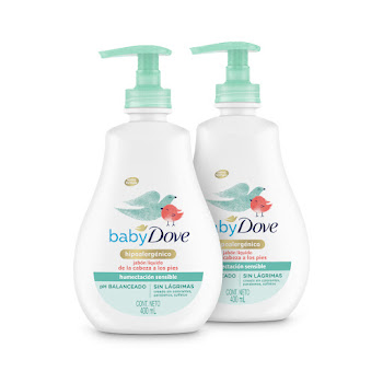 Combo Jabón Liquido de Bebe Dove Baby Humectación Sensible 2x 400 ml   